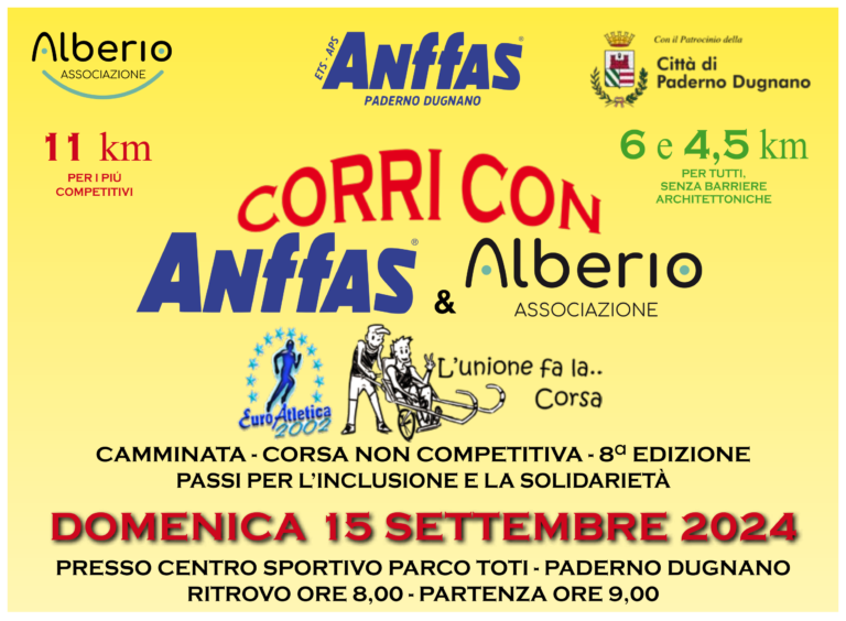 “Corri con ANFFAS e Associazione ALBERIO: un Passo verso l’Inclusione e la Solidarietà”